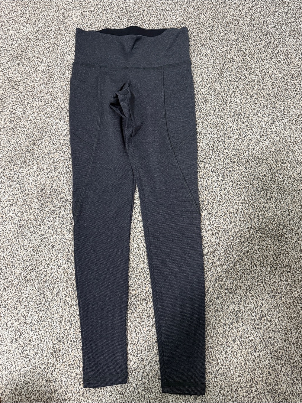 Black & Grey High-Waist Active Leggings